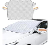 3-Layer Magnetic Windshield Cover for Car,Magnetic Windshield Snow Cover with Side Window and Rearview Mirror Protector,Foldable Quick Install Windshields Covers (Extra Large:170*143cm/66.93*56.3in)