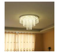 3 Layers Crystal Ceiling Lamp Modern AC110V 220v LED Crystal Light Living Room Lights Modern LED Chandelier (Color : WarmWhite Size : Dia80xH48cm) (Warm White Dia40xh30cm)
