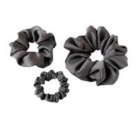 3 lazos gruesos sin costuras para el cabello, para mujeres y hombres, elásticos para coleta, accesorios para el cabello, sin daños, varios tamaños, color gris
