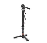 3 Legged Thing Legends Alana Superkit Monopod de fibra de carbono, monopié de cámara fácil de viajar para fotógrafos y videógrafos profesionales (gris pizarra metálica)