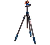 3 Legged Thing Punks Billy 2.0 - Trípode de Fibra de Carbono para Viajes, Compacto y Ajustable con Tres Patas Desmontables (BILLYBLUE2.0)