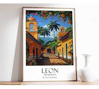 3 Leon Print Leon Travel Poster Nicaragua Travel Print Tropical Decor Botanical Print Nicaragua Poster A1 - Inspirador Motivacional Arte de la pared Vida diaria Cita alentadoras frases cortas famosas