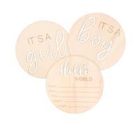 3 Letrero de Anuncio de Bebé, Tarjetas de Anuncio de Género Letrero de Madera para Recién Nacido de Hello World Letrero de Información del Nombre del Bebé de Pared de Bebé Recién Nacido