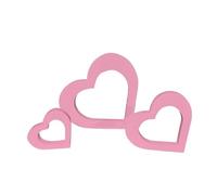 3 letreros de madera con forma de corazón de San Valentín, decoración de amor para el hogar, granja, centro de mesa, decoración de bandeja escalonada(H)