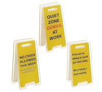 3 letreros divertidos de escritorio de oficina, precaución, sobreestimulados, accesorios de escritorio de oficina, regalo de broma para hombres, mujeres, amigos, compañeros de trabajo, jefe, profesor