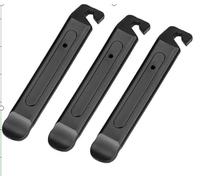 3 Leve portatili per pneumatici di biciclette 10,2 x 1,6 cm,plastica nera strumenti di riparazione per pneumatici di biciclette con 2 Pegatinas Reflectantes
