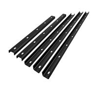 3 listones de rebaba en forma de U maciza para tableros de mesa, herrajes de mesa, base de apoyo, perfil de refuerzo, perfil en U, travesaños, perfil de refuerzo, perfil de ranura (100 cm de longitud