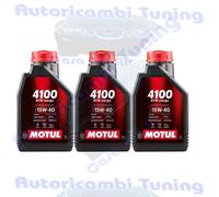 3 Litros Aceite Motor MOTUL 4100 Syn Nergy 15W40 Acea A3 B4 Abejas Sp Manillar