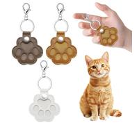 3 llaveros con huellas de perro y mascota, de cuero, recargables, conmemorativos, para guardar el pelo del gato, llavero coleccionable con forma de pata, bonito regalo para amantes de las mascotas.