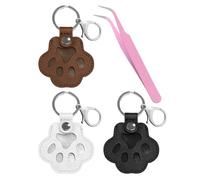 3 Llaveros para Recoger Pelo De Animales Y 1 Juego De Pinzas para El Cabello, Coles para Guardar El Cabello, Llaveros-Accesorios De Decoración, Recuerdos Hechos De Pelo De Animales.