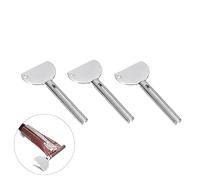 3 llaves exprimidoras de tubo de metal de acero inoxidable plateado, para salón de belleza, rodillo de pasta de dientes, exprimidor de pasta de dientes rodante, seguridad en el baño, ayudas y