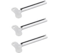 3 llaves exprimidoras de tubo de metal plateado, llaves exprimidoras de pasta de dientes de metal, herramienta dispensadora de rodillo de color para el cabello, procesamiento duradero, ayuda a