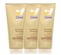 3 lociones corporales Dove Summer Revived Self Tan de 200 ml cada una ligera a mediana