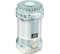 3. Luz De Campamento LED Multifuncional Con Ventilador De Enfriamiento 3 Velocidades Pantalla Digital Ajustable Para Aventuras Aire Libre Luz LED Recargable