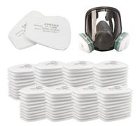 3 M Filtro de algodón Filtros, 80 unidades 7502 Filtros para Mascarilla Set | 5N11CN - Juego de filtros para máscara de polvo, filtro de partículas para 6200, 6502, 6800