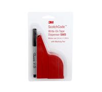 3 M SWD Scotch Código dispensador con 250 cable markierern, se puede escribir, color blanco