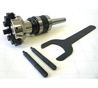 3 mandíbulas x 2 pulgadas Mini Chuck On Live Ball Bearing Tailstock Center con eje MT2 2.5 cm x 8TPI - Nuevo