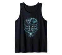 3 Mapache Aullando Mystic Lunar Cold Blue Moon Eclipse Forest Camiseta sin Mangas