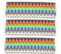 3 marcadores numéricos de cables, etiquetas de alambre en la vida cotidiana para cables de colores con 2-7 mm de diámetro