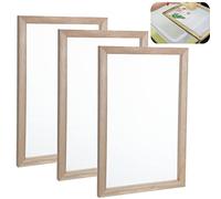 3 marcos de madera para hacer papel, 12 x 8 pulgadas, molde para hacer papel, pantalla de papel, para fabricación de papel de método antiguo, muestras de flores secas, proyectos de manualidades