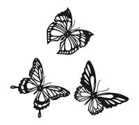 3 mariposas decorativas de metal, figuras de animales, de hierro, decoración de pared, decoración de jardín, decoración para balcón, dormitorio, decoración de pared, color