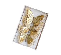 3 Mariposas Decorativas de Tela para árbol de Navidad, diseño de Doble Capa añade Elegancia a tu hogar, Suministros para Fiestas de Navidad