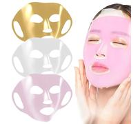3 Máscara Facial de Silicona, Máscara de Silicona Reutilizable Máscara de Belleza Facial Humectante de la Cara Impermeable del Vapor Mascarilla Silicona 3D