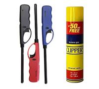 3 mecheros de barbacoa recargables de gas de seguridad para barbacoa y encendedor de gas Clipper