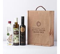 3 Mejores Aceites de Oliva Virgen Extra de España 2021 (Premio "Alimentos de España. Mejores Aceites de Oliva Virgen Extra 2021") - Pack de 3 botellas de 500 ml (Caja de madera)