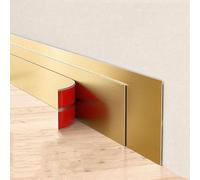 3 metros autoadhesivo cinta decorativa de pared dorada autoadhesiva Moldura de pared de acero inoxidable moldura metalizada y moldura de pared ribete d(Size:Width 15cm/5.90inch,Color:Oro cepillado)
