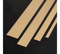 3 metros Autoadhesivo Moldura de pared de acero inoxidable borde de metal autoadhesivo flexible, diseño despegar y pegar, moldura metalizada y moldura (Size:Width 1.5cm/0.6inch ,Color:Oro cepillado)