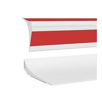 3 metros Barrera para Agua Barrera de Ducha Silicona Barrera Agua Ducha Autoadhesiva Borde Plato Ducha Plegable Umbral de Ducha de Baño y Cocina, Blanco (4.5 cm ancho, Dos adhesivos de soporte)