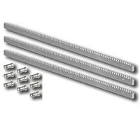 3 metros cremallera de acero cincado 30 x 12 con separadores y tornillos para motor de puerta o cancela corredera, estandar compatible con cualquier marca de motor