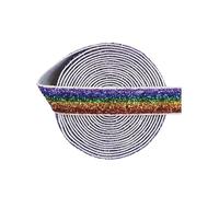 3 Metros de Cinta Elástica con Lentejuelas Metálicas Ancha 15mm para Gomas de Pelo, Vestidos Accesorios de Costura Bricolaje, Ancho 15mm