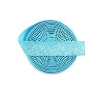 3 Metros de Cinta Elástica con Lentejuelas Metálicas Ancha 15mm para Gomas de Pelo, Vestidos Accesorios de Costura Bricolaje, Ancho 15mm