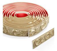 3 Metros Peel and Stick Molduras Decorativas para Pared, 3D Cenefa Adhesiva para Pared para Marcos de Espejos, Puertas de Armarios, Marcos de Puertas, Techos, Decoración del Hogar(Champán Oro)