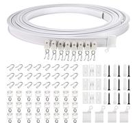 3 Metros Riel Flexible Curvo de Cortina de Techo Pista Curva de Montaje Ventanas para Sistema de Pista de Cortina Separador de Cuarto, Riel Techo