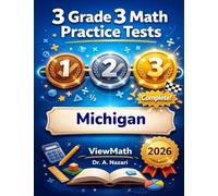 3 Michigan M-STEP Grade 3 Math Practice Tests: Full-Length Test Prep with Detailed Answer Explanations