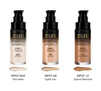 3 MILANI CONCEAL + PERFECT 2-IN-1 FOUNDATION + CM Recoger Su 3 Color " Joy