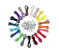 3 Mm Leather Cord Faux Suede String Threads with 100 Pieces Silver Cord Ends