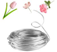 3 mm x 20 m Alambre para Manualidades, Hilo Metálico Manualidade Metal Recubierto de Plástico, Alambre para Escultura Limpiapipas, Alambres Doblable de Metal para Limpia Pipas dar Forma Pétalos, Hojas