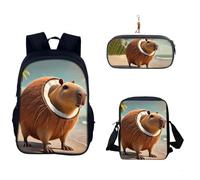 3 mochilas italianas de juego con llavero y bolsas escolares de dibujos animados 3D para estudiantes y fanáticos de los juegos, regalo de cumpleaños