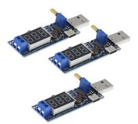 3 módulos de fuente de alimentación DC-DC Step Up Down, USB 5 V a 3,3 V/9 V, 12 V, 24 V, módulo convertidor de tensión ajustable, convertidor step up (tipo C)