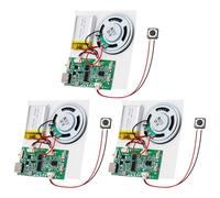 3 módulos de sonido USB, módulo de chip de sonido MP3, módulo de sonido MP3, módulo de grabación de voz grabable, módulo de grabación de voz de música con altavoz, chip de audio para tarjetas de