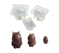 3 moldes colgantes de silicona de animales, suministros de manualidades, moldes de figuras de animales para joyería creativa, manualidades, molde de silicona de grado alimenticio