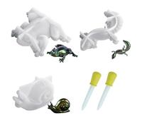 3 Moldes De Animales, 2 Goteros, Rana, Lagarto, Caracol, Moldes De Fundición De Animales, Moldes De Adorno De Pegamento Para Bricolaje, Moldes De Animales Realistas