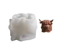 3 moldes de silicona con cabeza de caballo para decoración de yeso, resina de jabón, fácil de desmoldar, figura decorativa de ganado