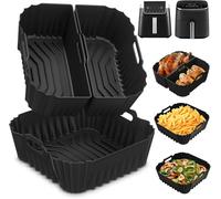 3 moldes de silicona para freidora de aire caliente Cosori Turbo Blaze 6L/Cosori 6,2 L, Ninja Air Fritteuse Max Pro 6,2L AF180EU, accesorio Airfryer xxl 8L, molde de silicona Air Fryer