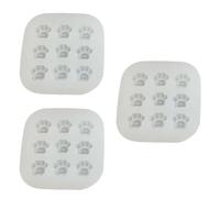 3 moldes de silicona para gatos, patas/huesos, bandeja de cubitos de hielo, fácil liberación, moldes de chocolate para hornear