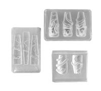 3 moldes elásticos de silicona para uñas con motivos de serpiente, para decoraciones y proyectos distintivos de uñas